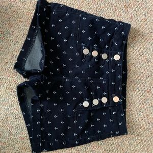 Almost famous button up high waisted anchor shorts